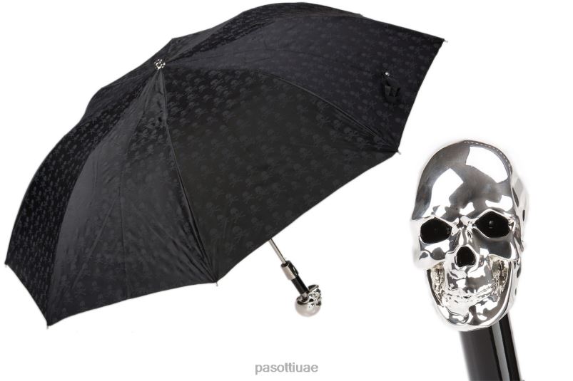 مظلة | 64 رطل W33 - مظلة جمجمة فضية بطبعة جماجم PASOTTI Z446V173